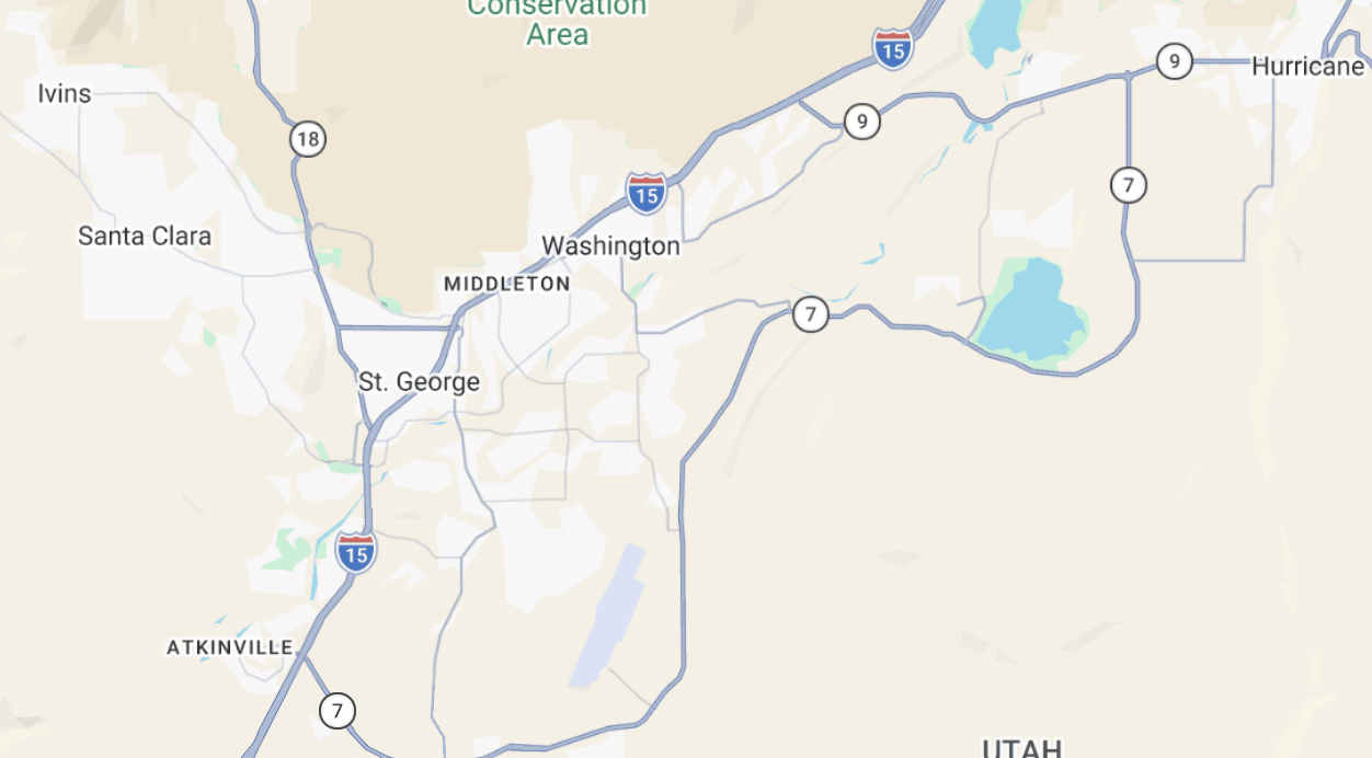 Service Area Map - St. George, Washington, Hurricane UT